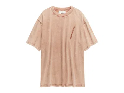 Pre-owned H&m Women's  X Glenn Martens Motif T-shirt In Peach Pink