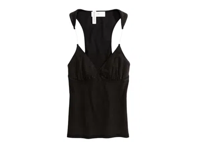 Pre-owned H&m Women's  X Glenn Martens Ribbed Tank Top In Black