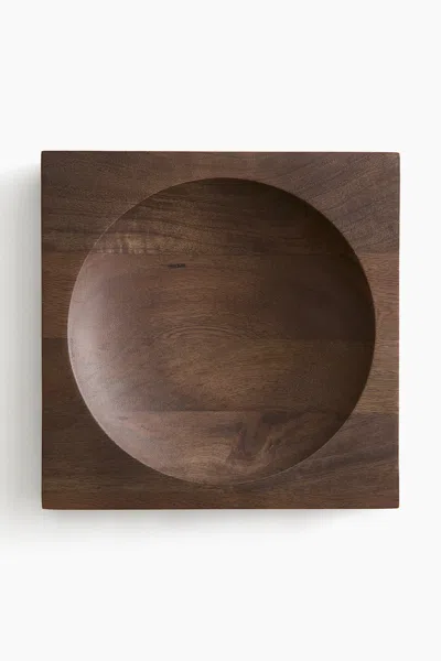 H&m Wooden Serving Plate In Brown