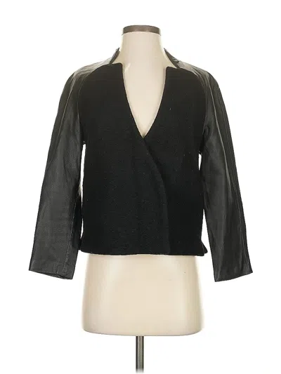 Pre-owned H&m Wool Blazer Jacket In Black
