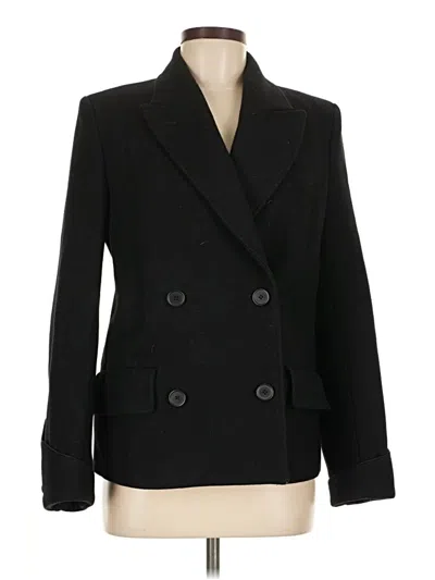 Pre-owned H&m Wool Blazer Jacket In Black