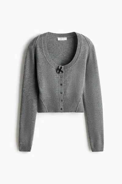 H&m Wool Cardigan In Gray