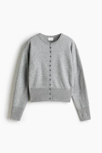 H&m Wool Cardigan In Gray