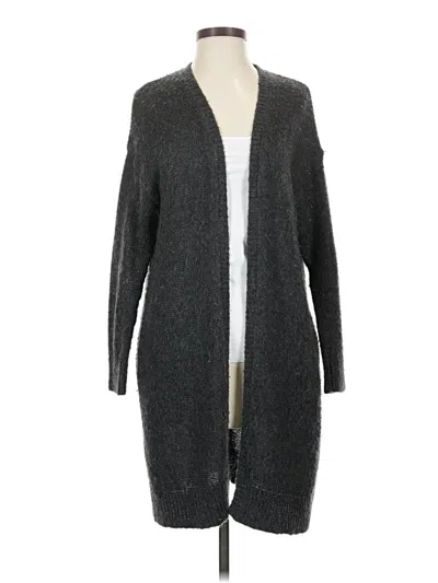 Pre-owned H&m Wool Cardigan Sweater In Gray