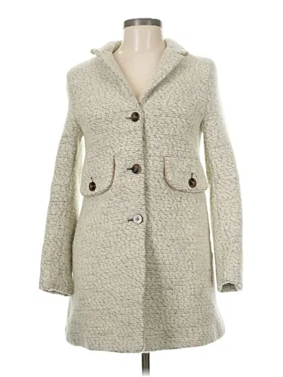 Pre-owned H&m Wool Coat In White