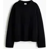 H&m Wool Jumper In Black