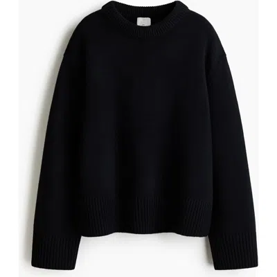 H&m Wool Jumper In Black