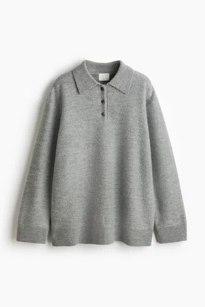 H&m Wool Polo Sweater In Multi