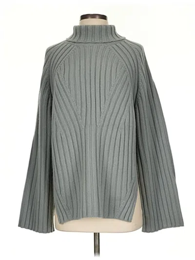 Pre-owned H&m Wool Pullover Sweater In Gray