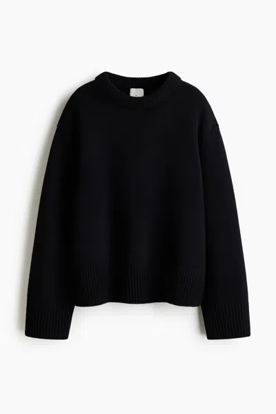 H&m Wool Sweater In Black