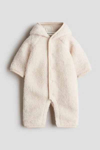 H&m Babies' Wool Teddy Bunting Suit In White