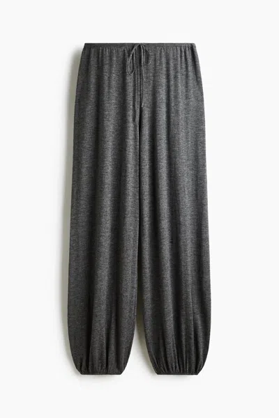 H&m Wool-blend Balloon Joggers In Dark Gray Melange