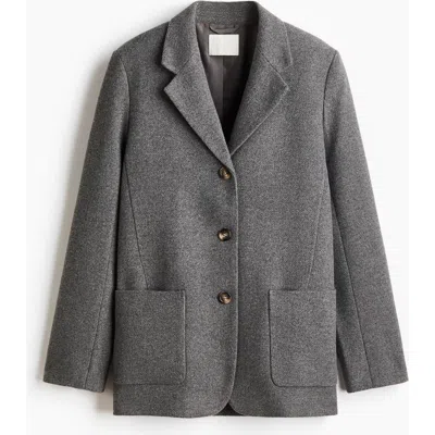 H&m Wool-blend Blazer In Black