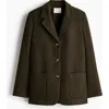 H&m Wool-blend Blazer In Green