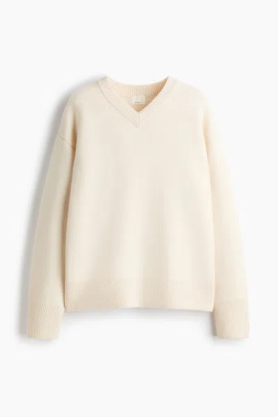 H&m Wool-blend Sweater In White