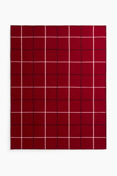 H&m Wool-blend Throw In Red