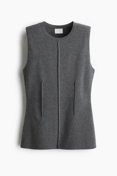 H&m Wool-blend Top In Black