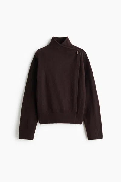 H&m Wrap Cardigan In Brown