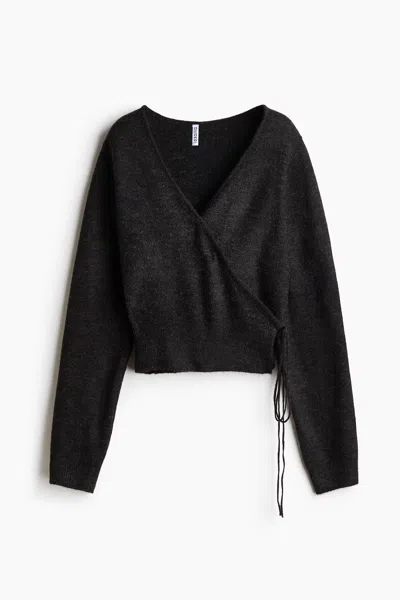 H&m Wrap Cardigan In Gray