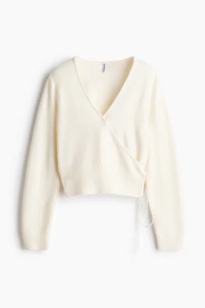 H&m Wrap Cardigan In Neutral