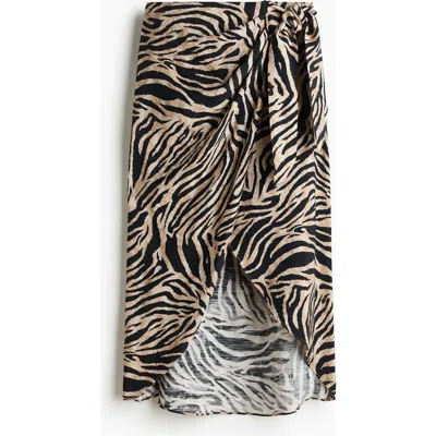 H&m Wrap Skirt In Brown