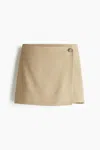 H&m Wrap Skort In Neutral