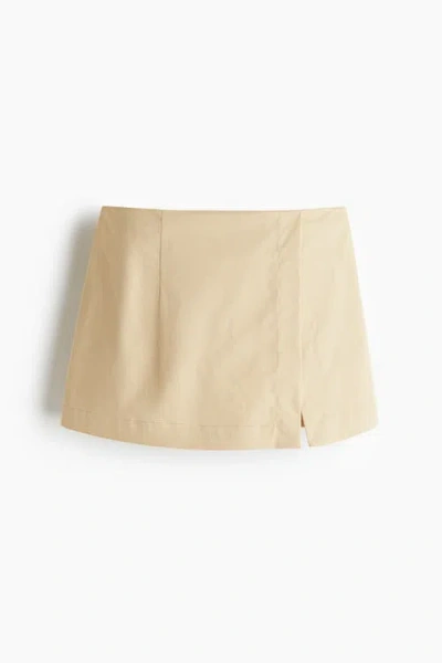 H&m Wrap Skort In Neutral