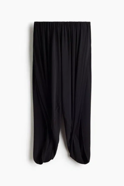 H&m Wrap-detail Balloon Trousers In Black