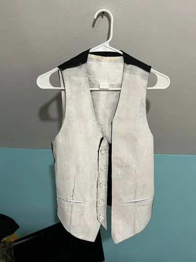Pre-owned H&m X Maison Margiela 2014 Artisanal Hand Painted Vest In White