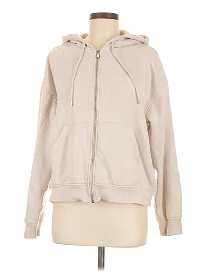 Pre-owned H&m Zip Up Hoodie In Brown