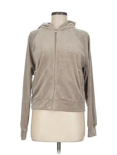 Pre-owned H&m Zip Up Hoodie In Gray
