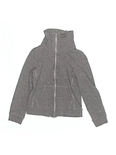 Pre-owned H&m Kids' Zip Up Hoodie In Gray