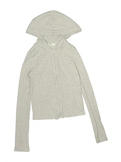 Pre-owned H&m Kids' Zip Up Hoodie In Gray