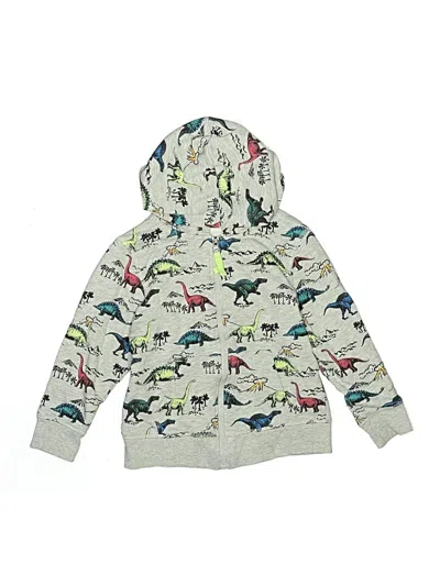 Pre-owned H&m Kids' Zip Up Hoodie In Gray