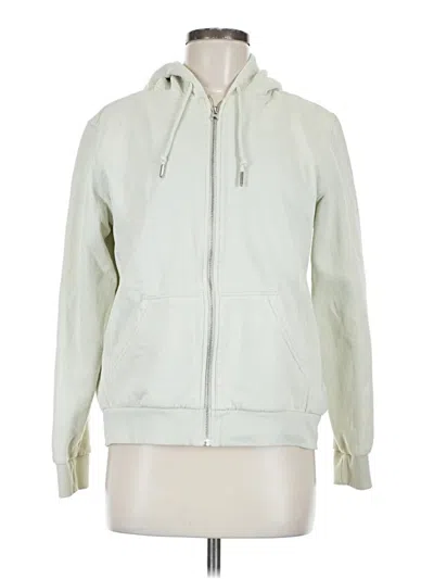 Pre-owned H&m Zip Up Hoodie In Green