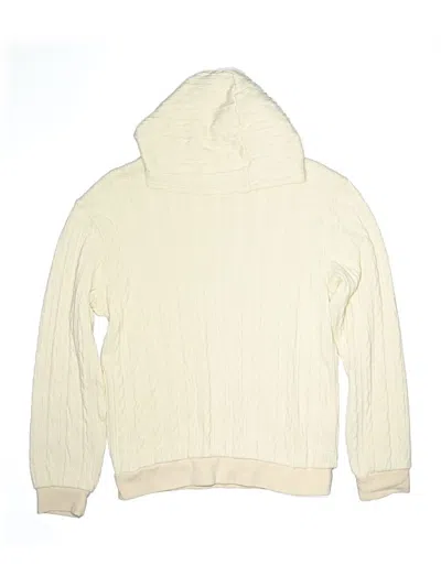Pre-owned H&m Kids' Zip Up Hoodie In Ivory