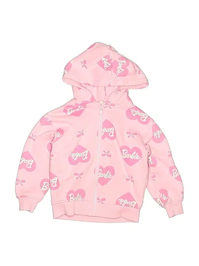 Pre-owned H&m Kids' Zip Up Hoodie In Pink