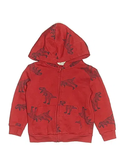 Pre-owned H&m Kids' Zip Up Hoodie In Red