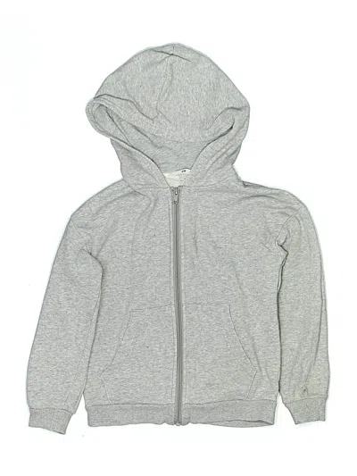 Pre-owned H&m Kids' Zip Up Hoodie In Silver