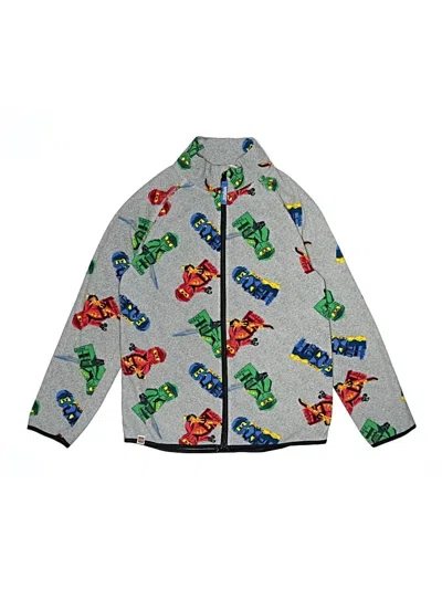 Pre-owned H&m Kids' Zip Up Hoodie In Silver