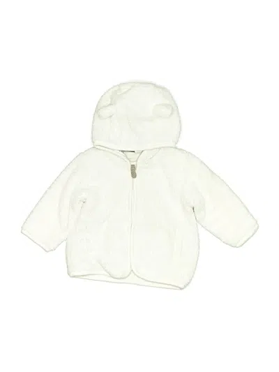 Pre-owned H&m Babies' Zip Up Hoodie In White