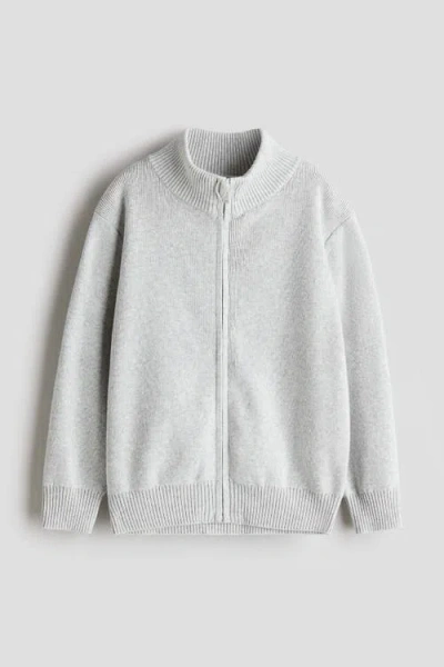 H&m Kids'  Zip-through Cardigan In Gray