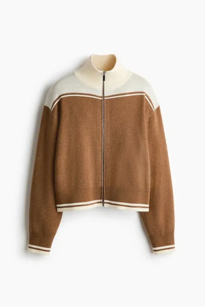 H&m Zip-through Cardigan In Gray