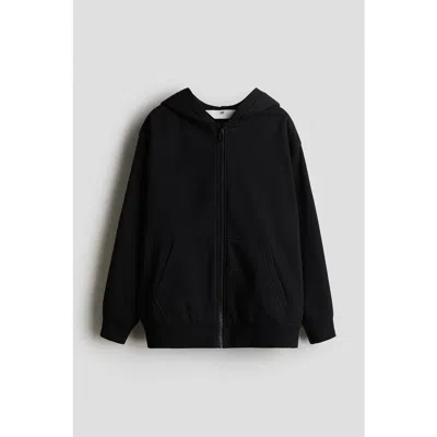 H&m Kids'  Zip-through Hoodie In Black