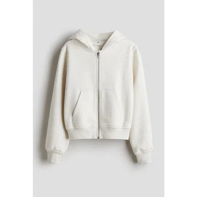 H&m Kids'  Zip-through Hoodie In White