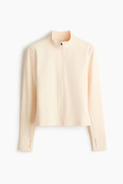 H&m Zip-through Sports Jacket With Softmove In Pink