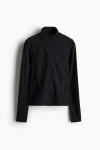 H&m Zip-through Sports Jacket With Softmove In Black