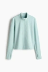H&m Zip-through Sports Jacket With Softmove In Blue