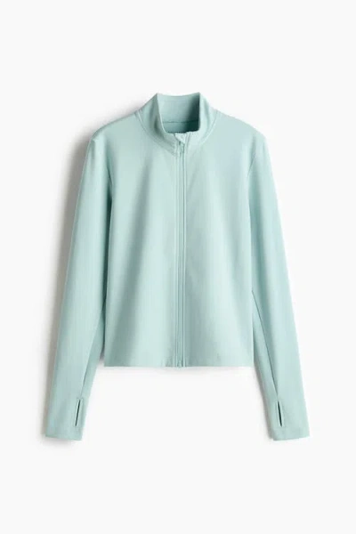 H&m Zip-through Sports Jacket With Softmove In Blue