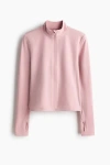 H&m Zip-through Sports Jacket With Softmove In Pink